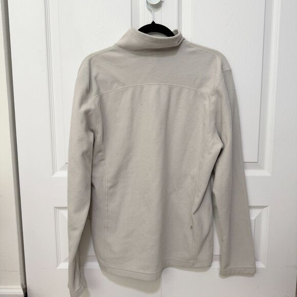 Men The North Face Quarter Zip/4 Zip Fleece Pullover in Cream Size Medium - Picture 2 of 7